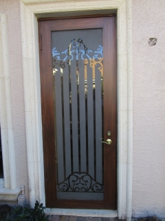 Wood Grained Side Metal Door